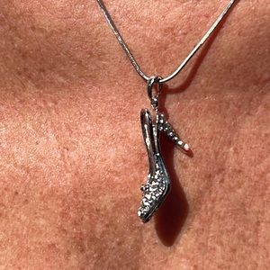 New High Heel Clear Crystal Shoe on 16”chain. Great gift for all shoe lovers.